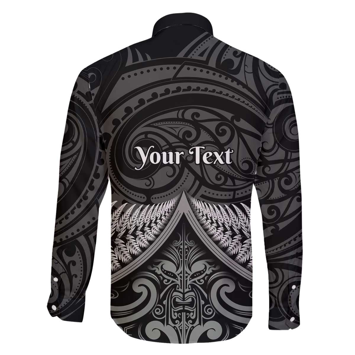 Personalised Toitu Te Tiriti Aotearoa Silver Fern Family Matching Off The Shoulder Long Sleeve Dress and Hawaiian Shirt New Zealand Maori Pattern LT01 - Polynesian Pride