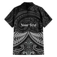 Personalised Toitu Te Tiriti Aotearoa Silver Fern Family Matching Off Shoulder Maxi Dress and Hawaiian Shirt New Zealand Maori Pattern LT01 - Polynesian Pride