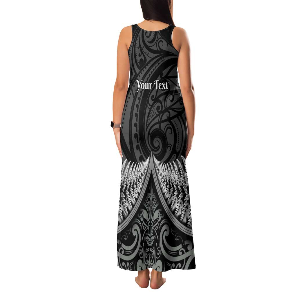 Personalised Toitu Te Tiriti Aotearoa Silver Fern Family Matching Tank Maxi Dress and Hawaiian Shirt New Zealand Maori Pattern LT01 - Polynesian Pride