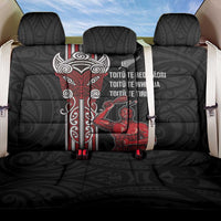 Toitu Te Reo Maori Toitu Te Whenua Toitu Te Tiriti Back Car Seat Cover Maori Warrior New Zealand LT01 One Size Black - Polynesian Pride