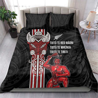 Toitu Te Reo Maori Toitu Te Whenua Toitu Te Tiriti Bedding Set Maori Warrior New Zealand LT01 - Polynesian Pride