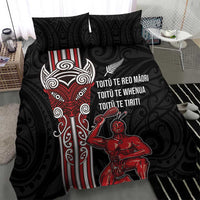 Toitu Te Reo Maori Toitu Te Whenua Toitu Te Tiriti Bedding Set Maori Warrior New Zealand LT01 - Polynesian Pride