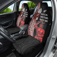 Toitu Te Reo Maori Toitu Te Whenua Toitu Te Tiriti Car Seat Cover Maori Warrior New Zealand LT01 - Polynesian Pride