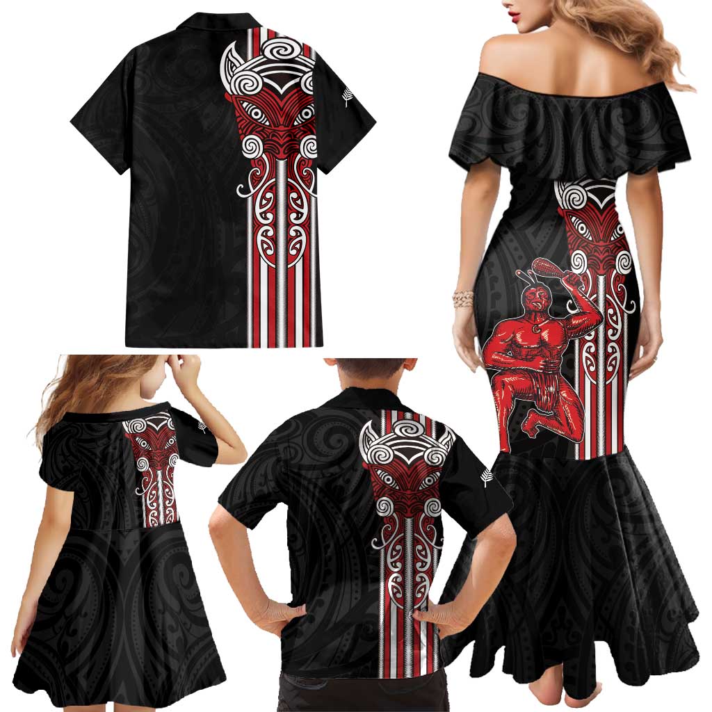 Toitu Te Reo Maori Toitu Te Whenua Toitu Te Tiriti Family Matching Mermaid Dress and Hawaiian Shirt Maori Warrior New Zealand LT01 - Polynesian Pride