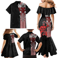 Toitu Te Reo Maori Toitu Te Whenua Toitu Te Tiriti Family Matching Mermaid Dress and Hawaiian Shirt Maori Warrior New Zealand LT01 - Polynesian Pride