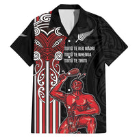 Toitu Te Reo Maori Toitu Te Whenua Toitu Te Tiriti Family Matching Mermaid Dress and Hawaiian Shirt Maori Warrior New Zealand LT01 Dad's Shirt - Short Sleeve Black - Polynesian Pride