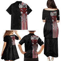 Toitu Te Reo Maori Toitu Te Whenua Toitu Te Tiriti Family Matching Puletasi and Hawaiian Shirt Maori Warrior New Zealand LT01 - Polynesian Pride