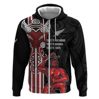 Toitu Te Reo Maori Toitu Te Whenua Toitu Te Tiriti Hoodie Maori Warrior New Zealand LT01 Zip Hoodie Black - Polynesian Pride
