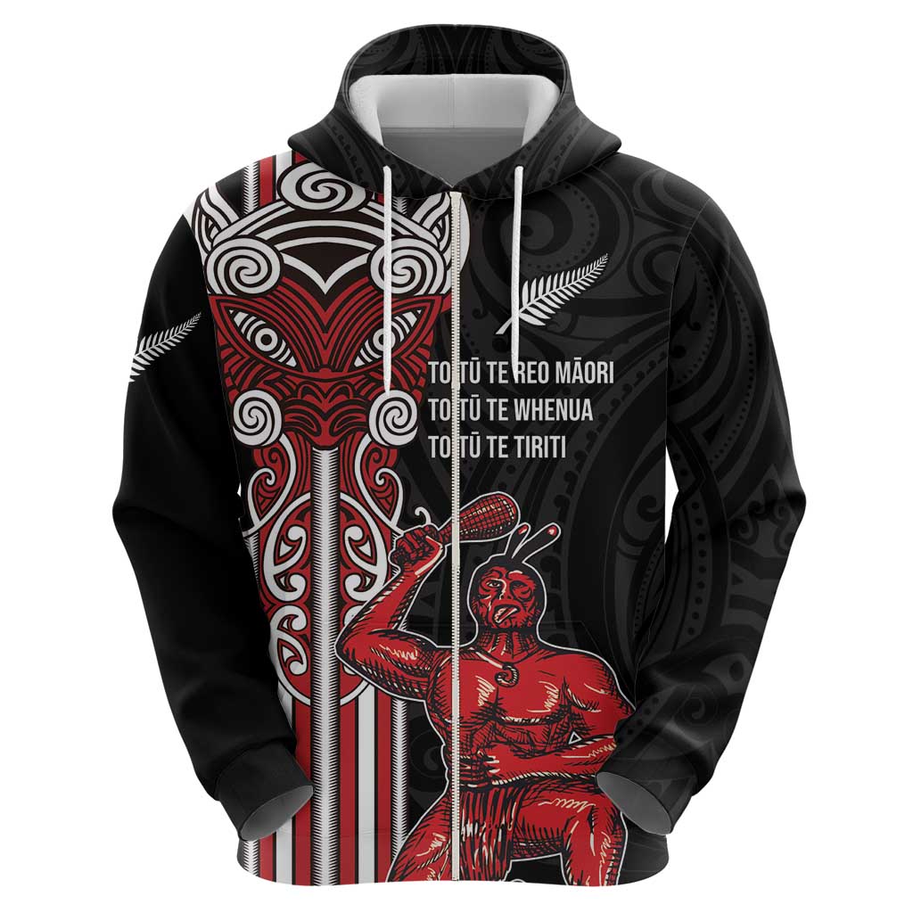 Toitu Te Reo Maori Toitu Te Whenua Toitu Te Tiriti Hoodie Maori Warrior New Zealand LT01 - Polynesian Pride