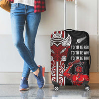 Toitu Te Reo Maori Toitu Te Whenua Toitu Te Tiriti Luggage Cover Maori Warrior New Zealand LT01 - Polynesian Pride