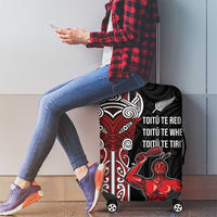 Toitu Te Reo Maori Toitu Te Whenua Toitu Te Tiriti Luggage Cover Maori Warrior New Zealand LT01 - Polynesian Pride