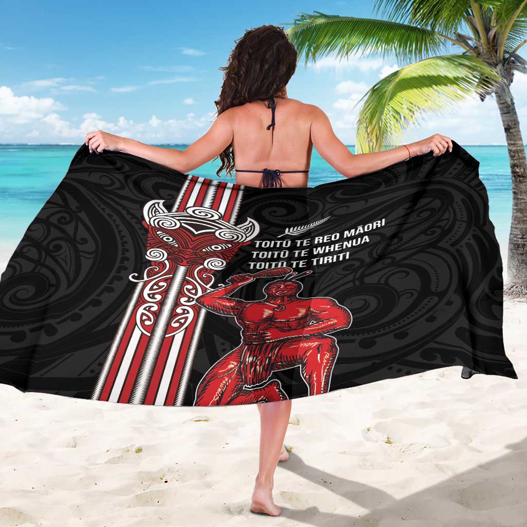 Toitu Te Reo Maori Toitu Te Whenua Toitu Te Tiriti Sarong Maori Warrior New Zealand LT01 - Polynesian Pride