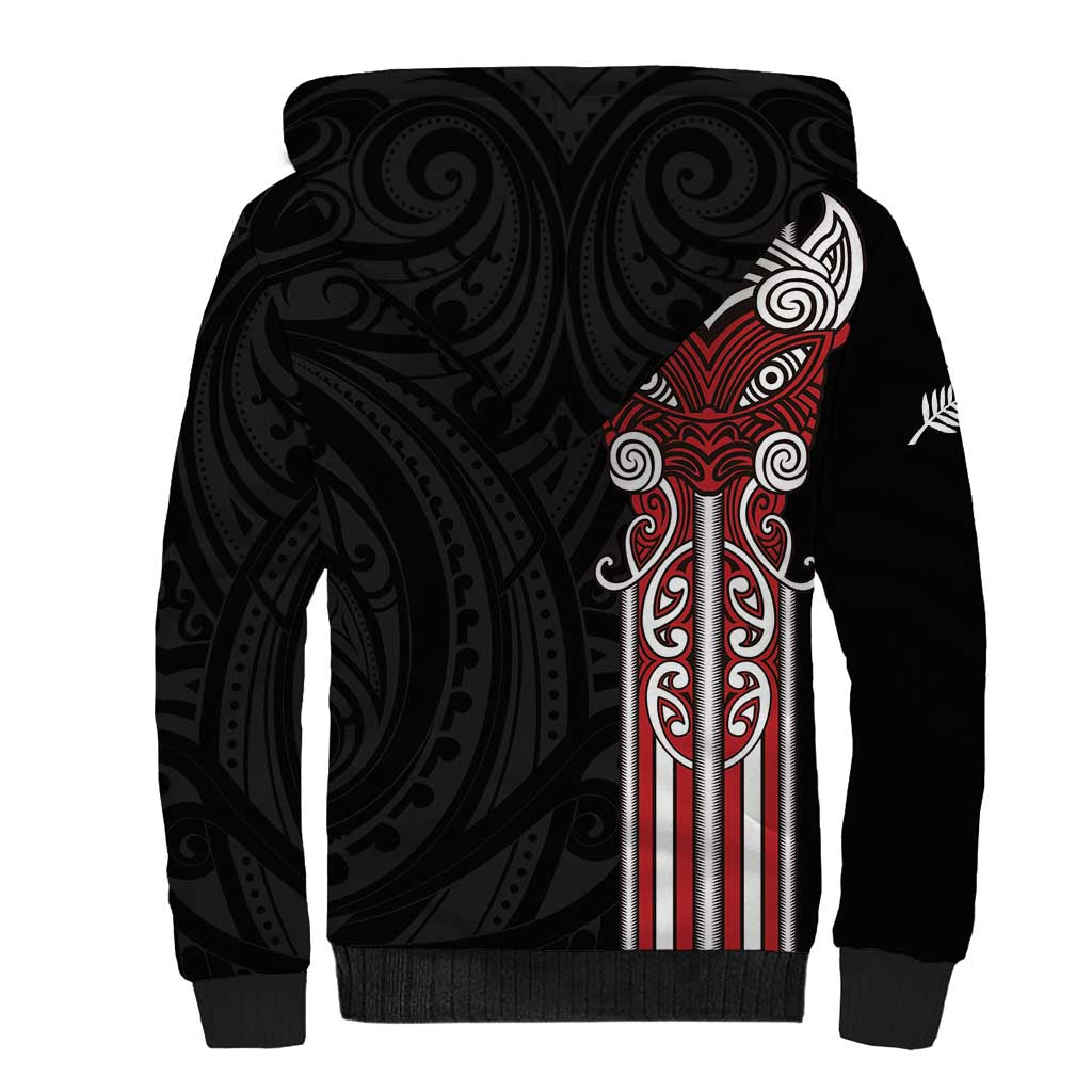 Toitu Te Reo Maori Toitu Te Whenua Toitu Te Tiriti Sherpa Hoodie Maori Warrior New Zealand LT01 - Polynesian Pride