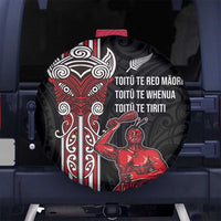 Toitu Te Reo Maori Toitu Te Whenua Toitu Te Tiriti Spare Tire Cover Maori Warrior New Zealand LT01 - Polynesian Pride