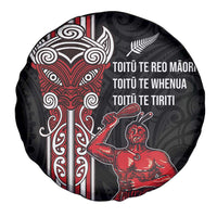 Toitu Te Reo Maori Toitu Te Whenua Toitu Te Tiriti Spare Tire Cover Maori Warrior New Zealand LT01 - Polynesian Pride