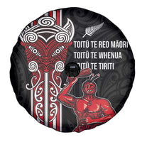 Toitu Te Reo Maori Toitu Te Whenua Toitu Te Tiriti Spare Tire Cover Maori Warrior New Zealand LT01 - Polynesian Pride