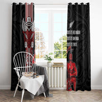 Toitu Te Reo Maori Toitu Te Whenua Toitu Te Tiriti Window Curtain Maori Warrior New Zealand LT01 - Polynesian Pride