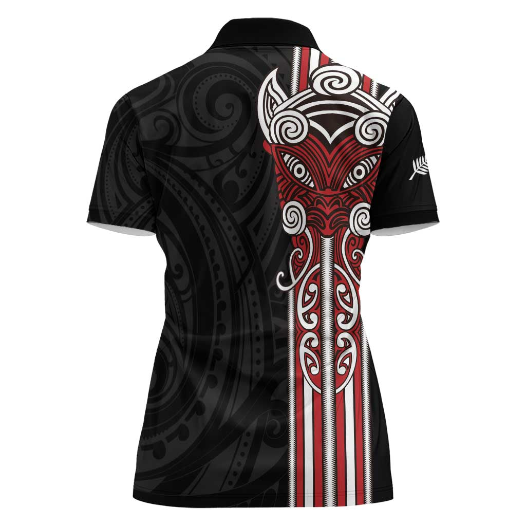 Toitu Te Reo Maori Toitu Te Whenua Toitu Te Tiriti Women Polo Shirt Maori Warrior New Zealand LT01 - Polynesian Pride