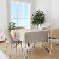 Beige Frangipani Sea Shell Tablecloth Starfish Polynesian Pattern - Polynesian Pride