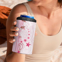 Pink Plumeria Sea Shell 4 in 1 Can Cooler Tumbler Starfish Polynesian Pattern LT01 - Polynesian Pride