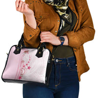 Pink Plumeria Sea Shell Shoulder Handbag Starfish Polynesian Pattern - Polynesian Pride