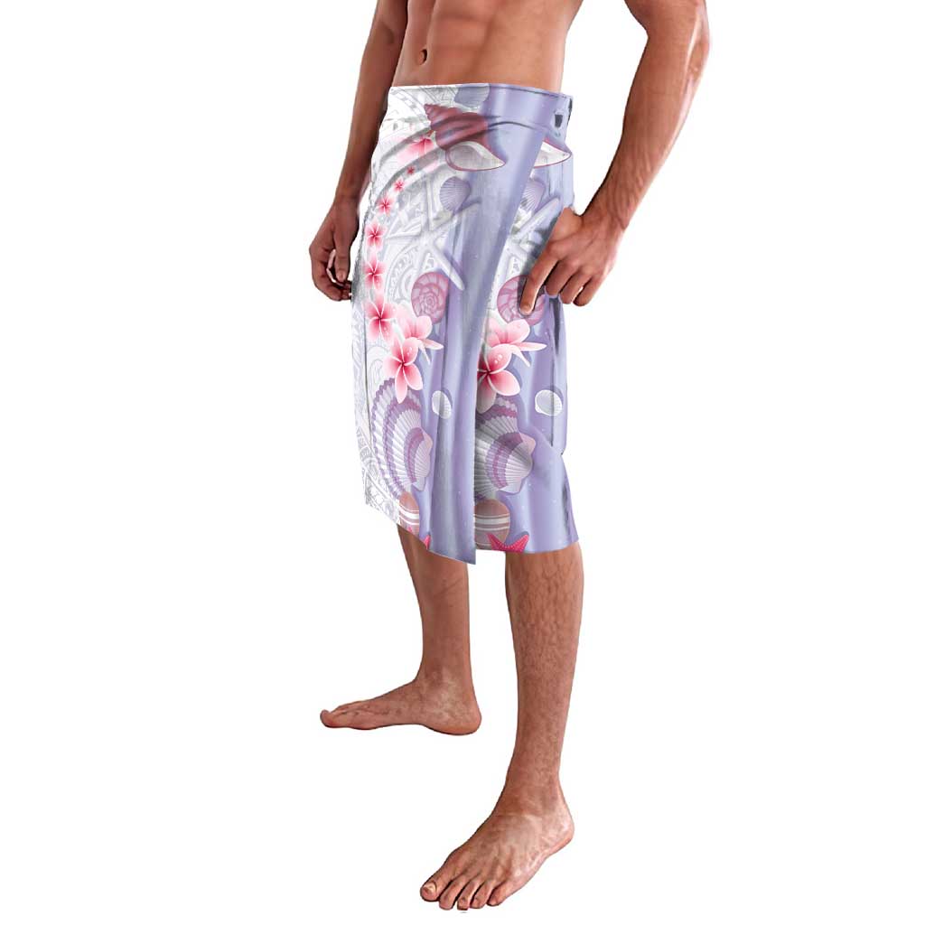 Purple Plumeria Sea Shell Lavalava Starfish Polynesian Pattern - Polynesian Pride