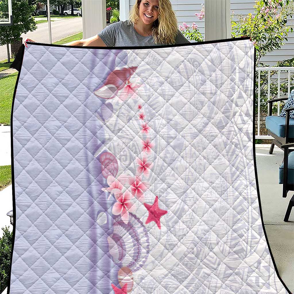 Purple Plumeria Sea Shell Quilt Starfish Polynesian Pattern LT01 Purple - Polynesian Pride