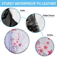 Purple Plumeria Sea Shell Spare Tire Cover Starfish Polynesian Pattern - Polynesian Pride