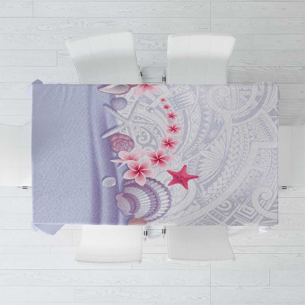 Purple Plumeria Sea Shell Tablecloth Starfish Polynesian Pattern LT01 Purple - Polynesian Pride