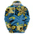 Plumeria Polynesian Pattern Hoodie Unique Fantasy Blue Yellow