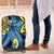 Plumeria Polynesian Pattern Luggage Cover Unique Fantasy Blue Yellow