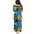 Plumeria Polynesian Pattern Puletasi Unique Fantasy Blue Yellow