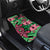 Plumeria Polynesian Pattern Car Mats Unique Fantasy Green Pink