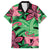 Plumeria Polynesian Pattern Hawaiian Shirt Unique Fantasy Green Pink