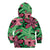 Plumeria Polynesian Pattern Kid Hoodie Unique Fantasy Green Pink