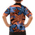 Plumeria Polynesian Pattern Hawaiian Shirt Unique Fantasy Orange Blue