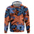 Plumeria Polynesian Pattern Hoodie Unique Fantasy Orange Blue