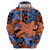 Plumeria Polynesian Pattern Hoodie Unique Fantasy Orange Blue