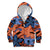 Plumeria Polynesian Pattern Kid Hoodie Unique Fantasy Orange Blue