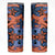 Plumeria Polynesian Pattern Skinny Tumbler Unique Fantasy Orange Blue