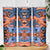 Plumeria Polynesian Pattern Skinny Tumbler Unique Fantasy Orange Blue