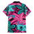 Plumeria Polynesian Pattern Hawaiian Shirt Unique Fantasy Pink Teal