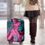 Plumeria Polynesian Pattern Luggage Cover Unique Fantasy Pink Teal
