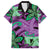 Plumeria Polynesian Pattern Hawaiian Shirt Unique Fantasy Purple Green