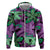 Plumeria Polynesian Pattern Hoodie Unique Fantasy Purple Green