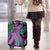 Plumeria Polynesian Pattern Luggage Cover Unique Fantasy Purple Green