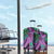 Plumeria Polynesian Pattern Luggage Cover Unique Fantasy Purple Green