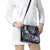 Plumeria Polynesian Pattern Shoulder Handbag Unique Fantasy Purple Green