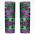 Plumeria Polynesian Pattern Skinny Tumbler Unique Fantasy Purple Green