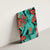 Plumeria Polynesian Pattern Canvas Wall Art Unique Fantasy Teal Orange